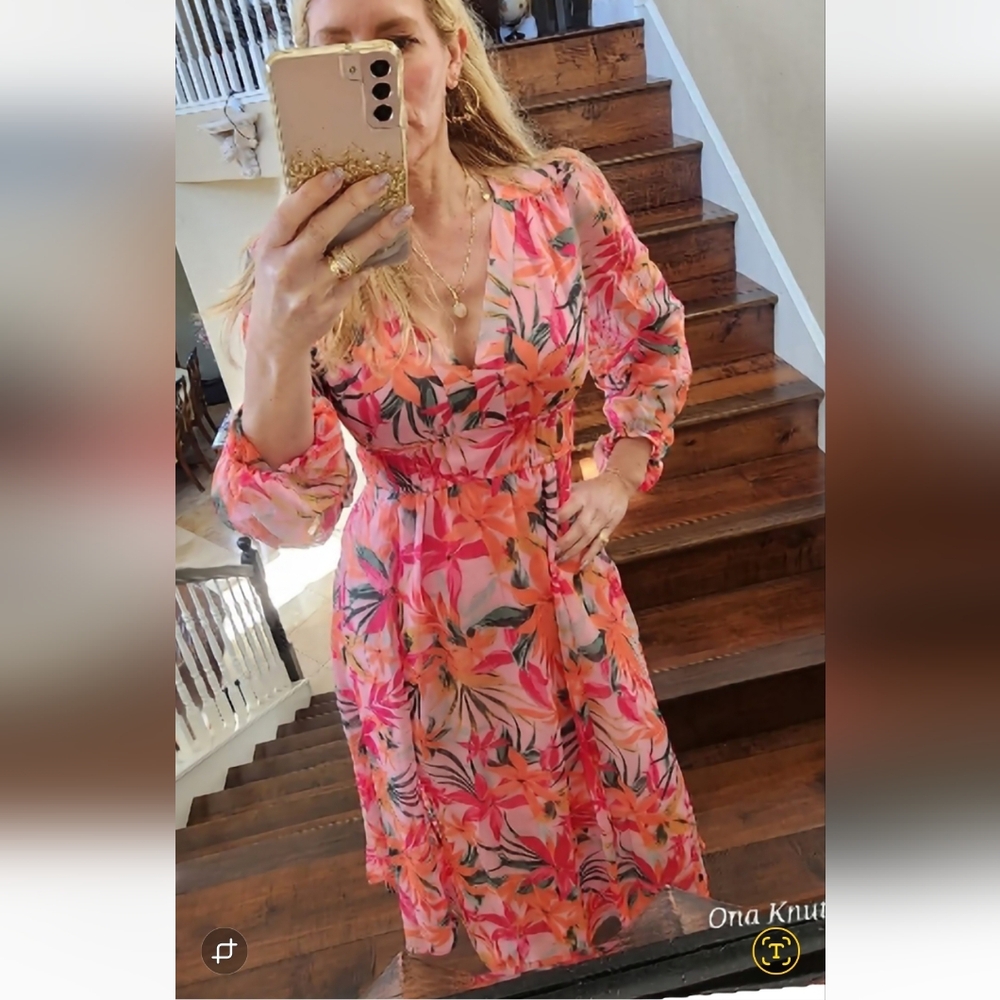 Jessica Simpson floral canopy Bonita dress NWT